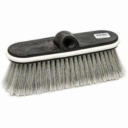 BSC PREFERRED Genuine Joe Scrub Brush, f/Wall/Window/Car, 10inW, 2-3/8inL Trim, Gray GJO18410